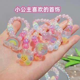 Children's Bracelet Girls' Bracelet Baby Travel Easiest for Match Cute Cartoon Jewelry Little Girl's Bracelet Princess Style