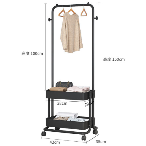 Clothes rack floor-standing bedroom clothes hanger removable storage storage coat rack home indoor simple clothes drying rack