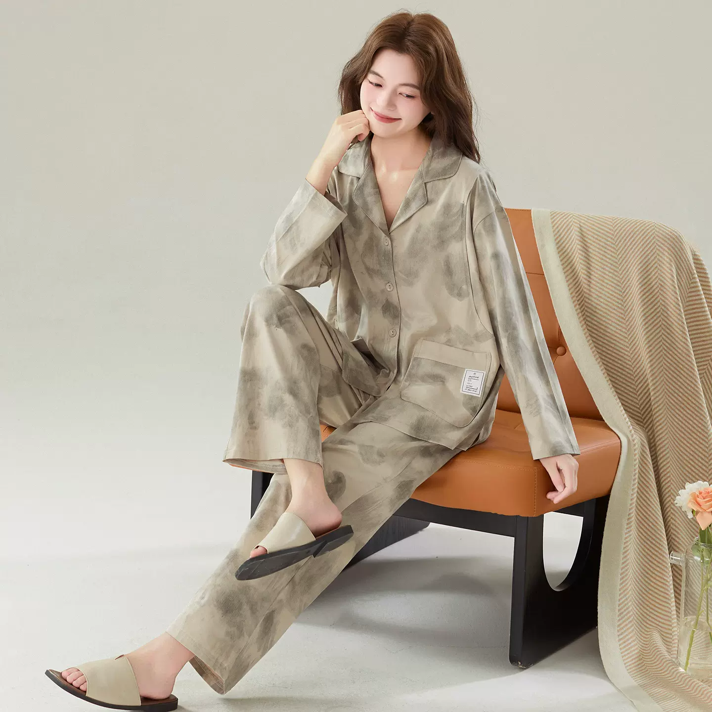 加大码7A抗菌母婴级爽棉月子服a类秋冬纯棉产后春夏孕妇哺乳睡衣