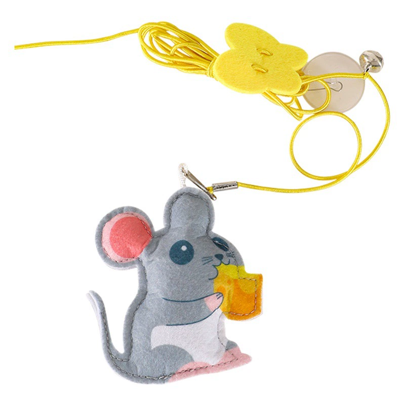 Новый Стиль Кошка Игрушка Висит Дверь Pet Кошка Войлок Игрушка Выдвижной Кошачья Мята Висит Кошка Игрушка