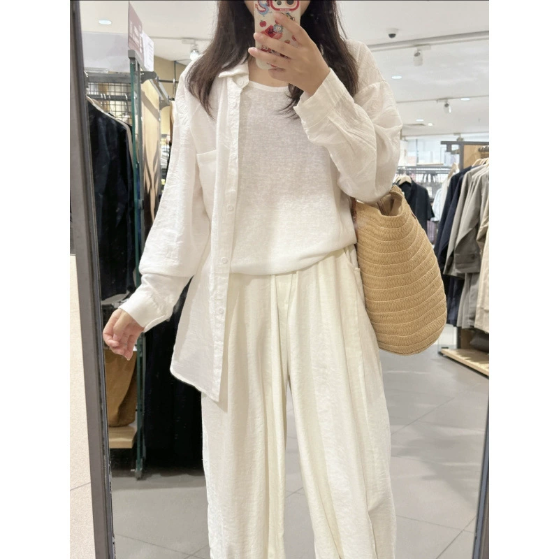 2024 новая нежная нишевая легкая солнцезащитная рубашка с длинными рукавами в японском стиле для женщин, летняя корейская версия, свободный топ