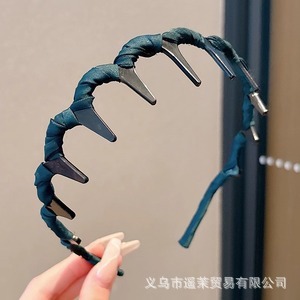 韩系蓬松高颅顶发箍女2025新款波浪带齿洗脸防滑头箍发卡发饰头饰|undefined