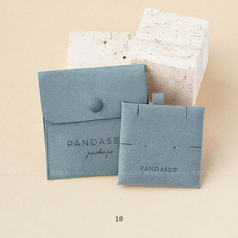 向陽花開xpandasew印刷ロゴ超繊維ボタンバッグ内のパレットネックレスイヤリングアクセサリー収納袋|undefined