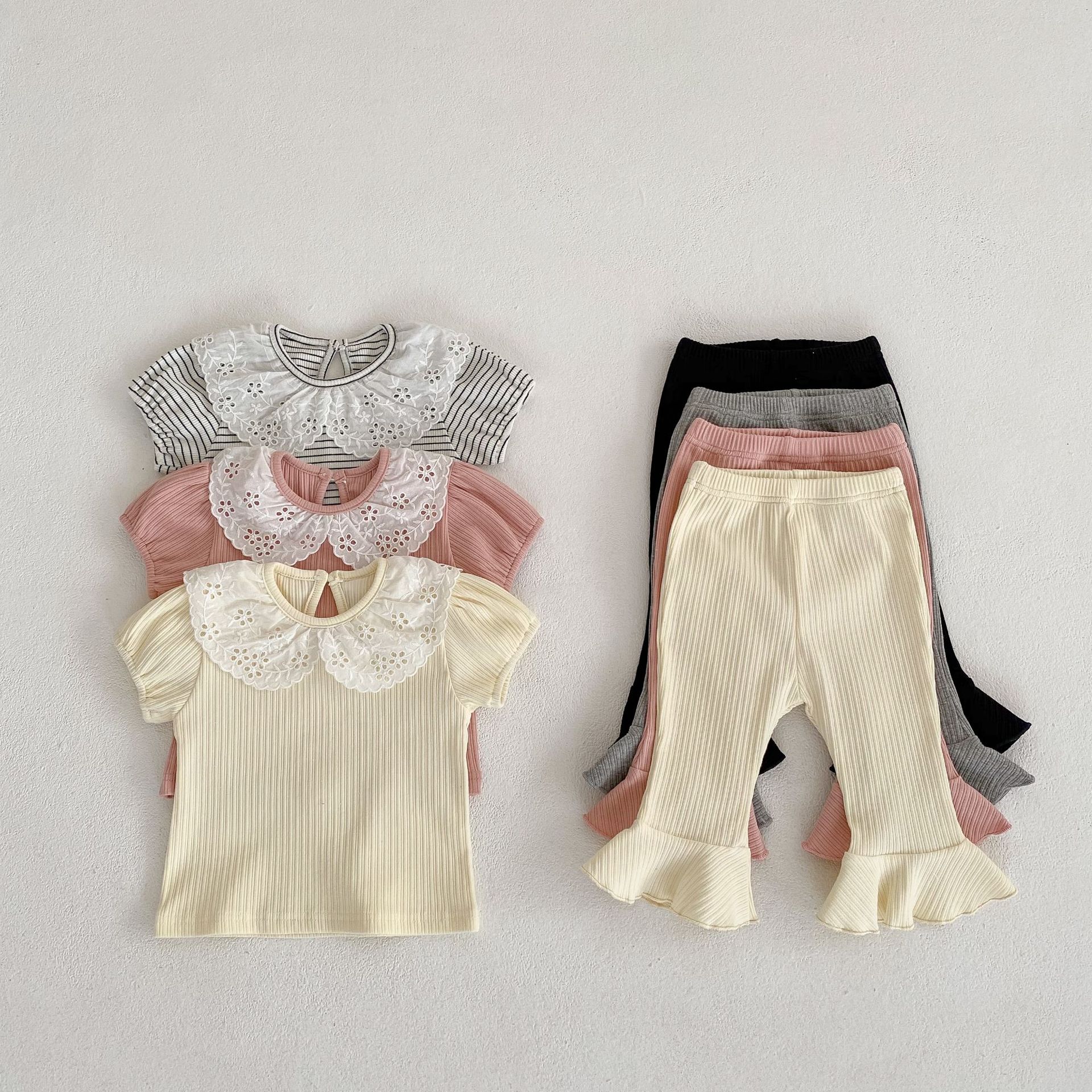 Brand children's summer thin solid color set