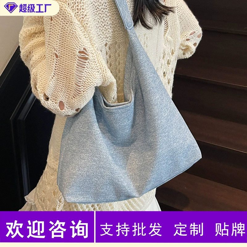 Новая сумка для путешествий, модная нишевая сумка-тоут в корейском стиле в ленивом стиле, женская повседневная портативная сумка через плечо большой вместимости для женщин