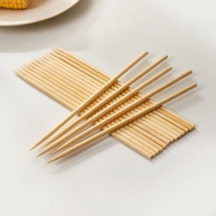 Bamboo Skewers 5.0Mm*20Cm Corn Skewers Large Meat Skewers Pineapple Chunks Commercial Disposable Thick Bamboo Skewers Barbecue Supplies