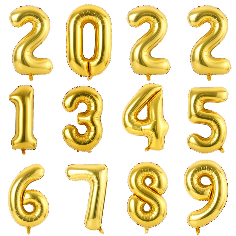 32寸金色组合气球
