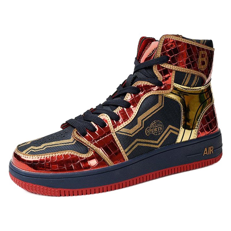 Zapatillas Deportivas Casuales de Caña Alta con Suela Gruesa, Diseño Brillante de Marvel Venom, Colaboración Europea Popular Transfronteriza, para Hombre