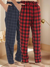 Q 36960 Cotton Plaid Men's Casual Pants ���ʸ������п�