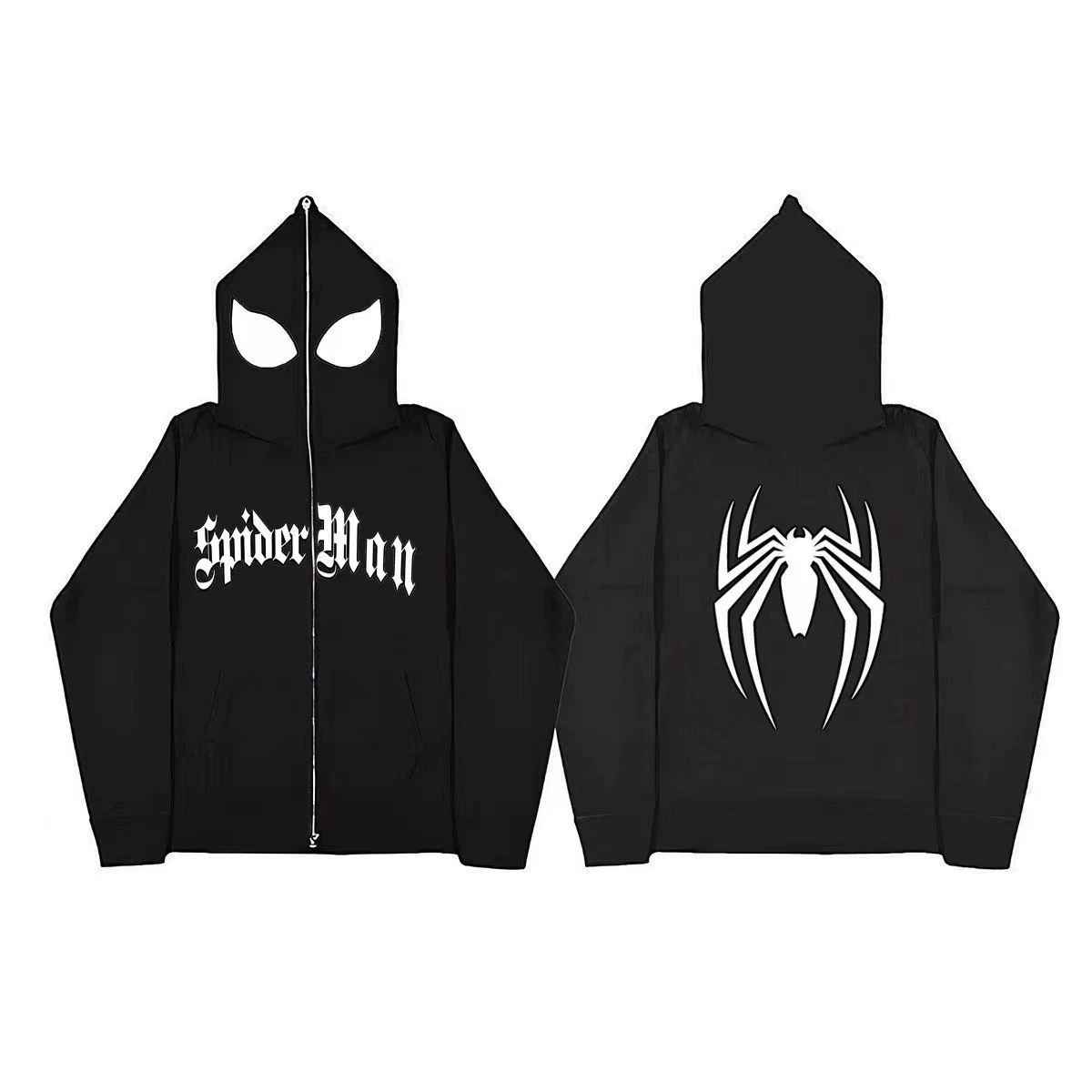 Свитшот oversize спортивный, унисекс панковский стиль, молния спереди, свободный крой