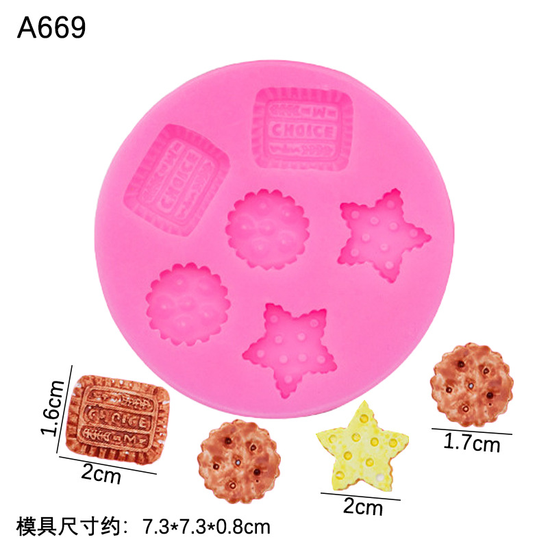 Mini simulación galleta postre helado pastel de silicona molde alimentos y juego arcilla cerámica suave