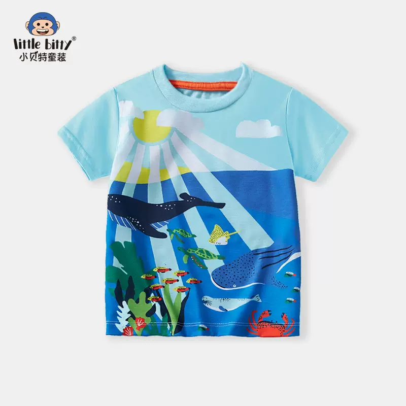 夏装2025新款儿童t恤男童短袖T恤夏季男童T恤短袖上衣男童上衣