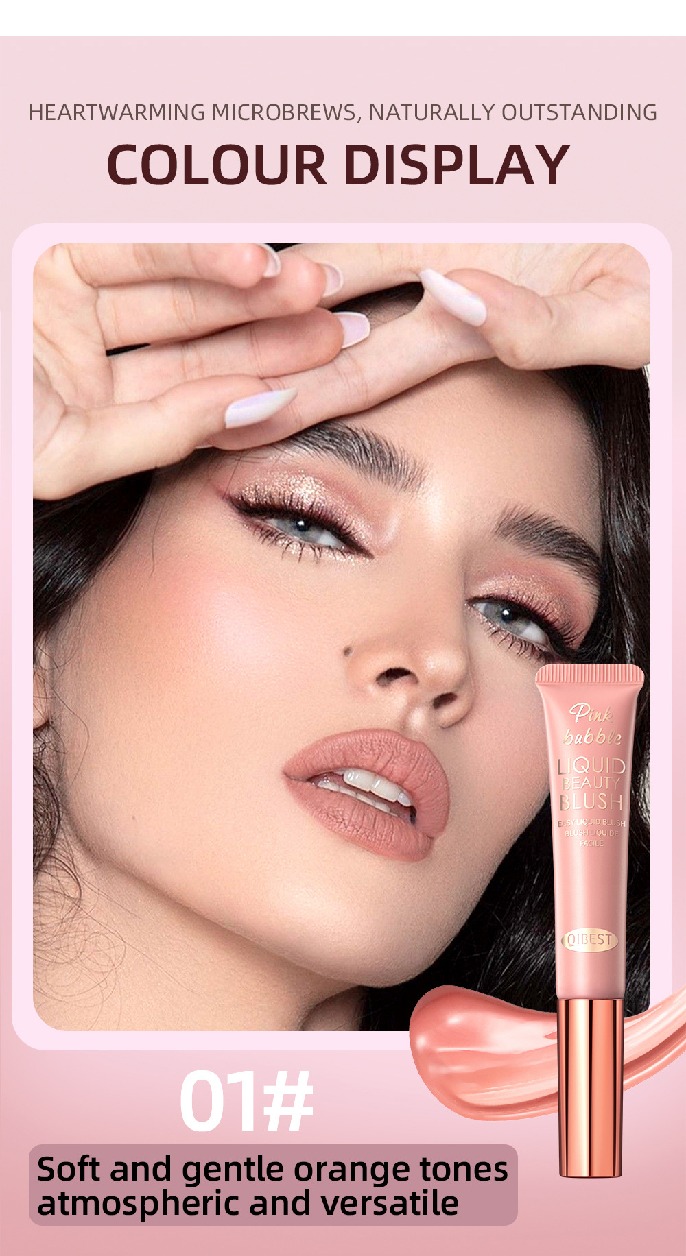 QiBest Hydrating Liquid Blush Multi-functional Makeup Pen, naturally long-lasting makeup, brightens matte and glossy face blush liquid undefined