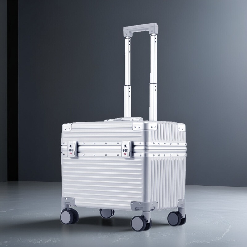 18 inch captain box aviation boarding box fashion photography box aluminum frame luggage box men's and women's universal wheel travel trolley case