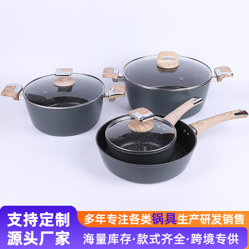 Nuevo conjunto de paneles de cuatro piezas para caseros prácticos de paneles antiadherentes para regalos de reunión anual al por mayor de paneles de paneles de paneles de paneles