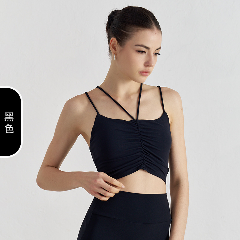 NF desnudo primavera / verano ropa interior deportiva mujer hombro delgado cabina de yoga bra falso dos piezas sexy chaleco de fitness