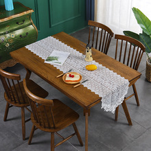 新款桌布蕾丝布艺北欧电视柜茶几桌旗 亚马逊现代简约床旗台布