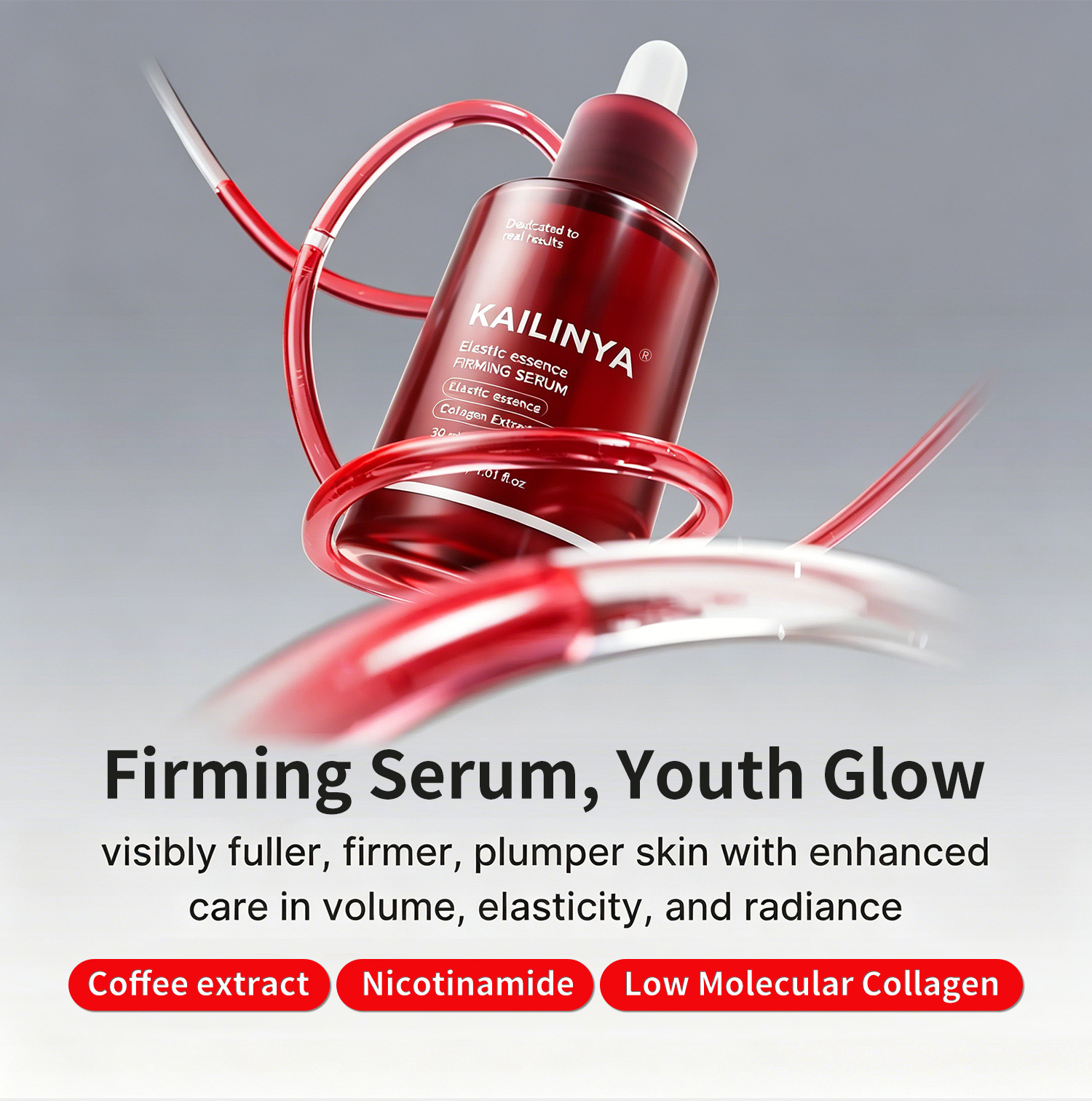 Cross-Border Trade Collagen Firming and Elasticity Essence Serum with Niacinamide Brightening Skin Dropper Whitening Plumping Essence