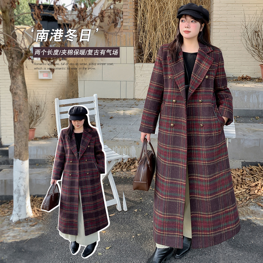 厚い 冬  XL-5XL 大きいサイズ コート(2タイプ：ノーマル丈、ロング丈)