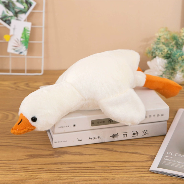 Factory Direct Sale 8inch Big White Goose Plush Toy Claw Machine Wedding Celebration Event Gift Small Doll