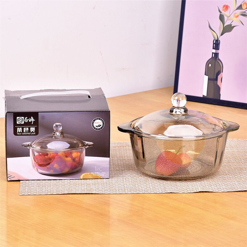 Brown Glass Bowl with Double Handles and Lid, Large Capacity Household Instant Noodle Bowl, Diamond Bowl, Bank Jewelry Gift Wholesale Brown Glass Bowl with Double Handles and Lid, Large Capacity Household Instant Noodle Bowl, Diamond Bowl, Bank Jewelry Gift Wholesale