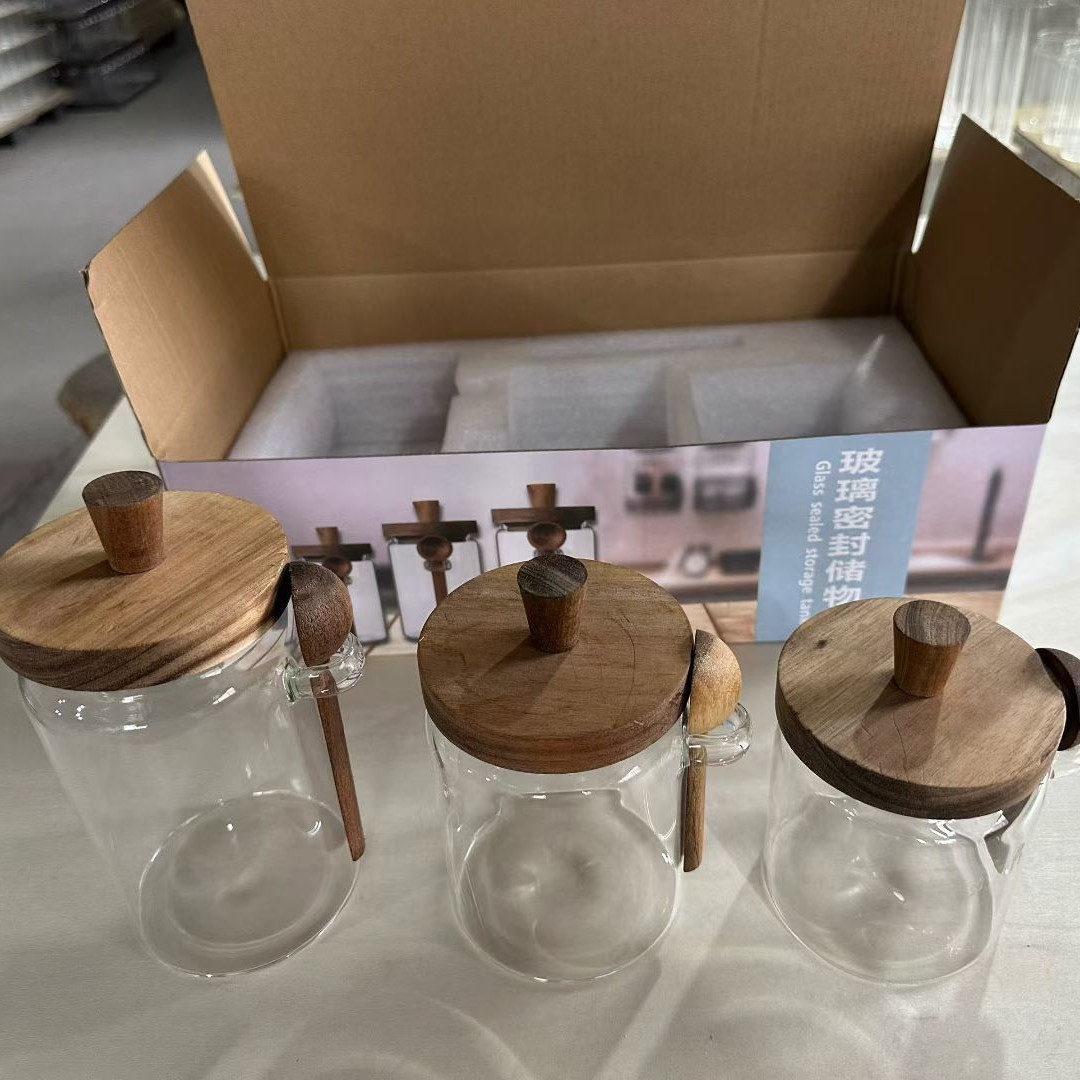 Tanque sellado transfronterizo Tanque de almacenamiento multifuncional Tanque de granos integrales Cocina doméstica Tanque de almacenamiento limpio Vidrio de borosilicato