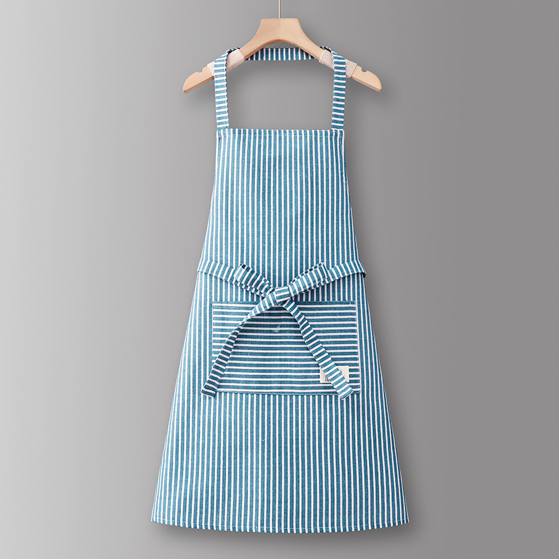 Blue-ZJ632 면 세로 줄무늬