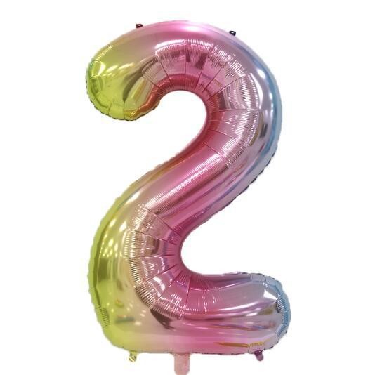 Globo digital de 42 pulgadas decoración de la fiesta de cumpleaños globo de helio flotante vacío Versión americana cuerpo delgado globo de aluminio digital grande de 40 pulgadas