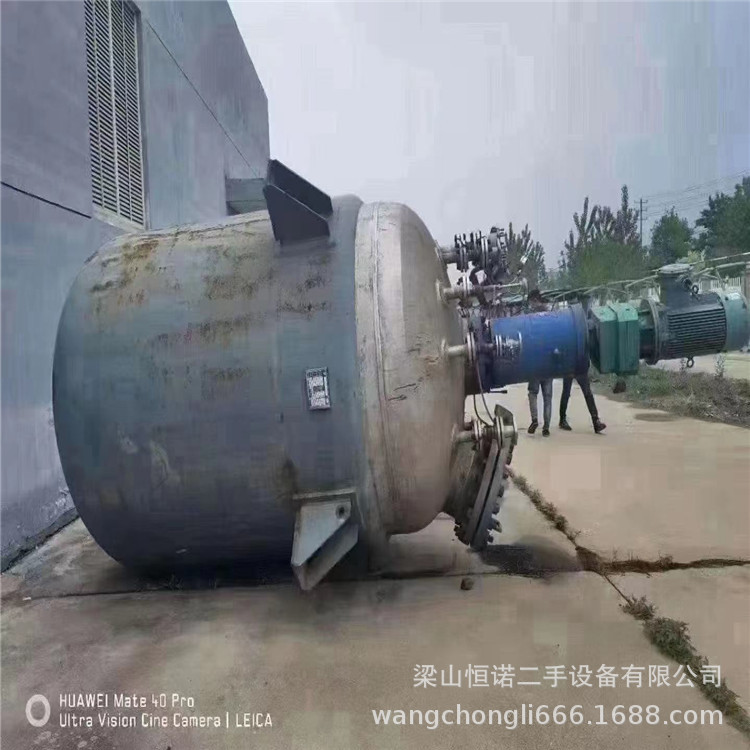 二手1500升搪瓷反应釜 蒸汽加热反应釜 2000升机械密封搪瓷反应釜