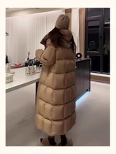 捡漏~90鹅绒大长款鹅绒服女秋冬加厚女装外套1027-153