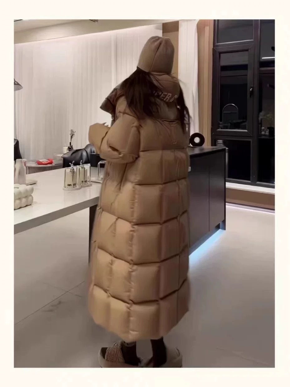 捡漏~90鹅绒大长款鹅绒服女秋冬加厚女装外套1027-153