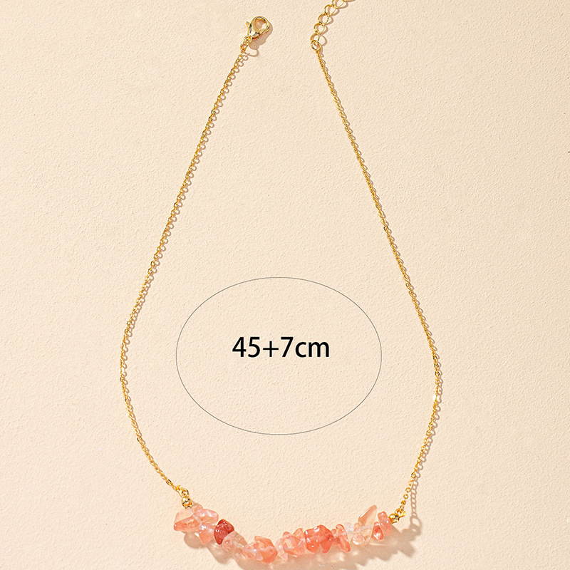 2021 Popular Ornament Wholesale 1 Color Stone Holiday Necklace Europe And America Cross Border Necklace Qingdao Ornament Factory display picture 4