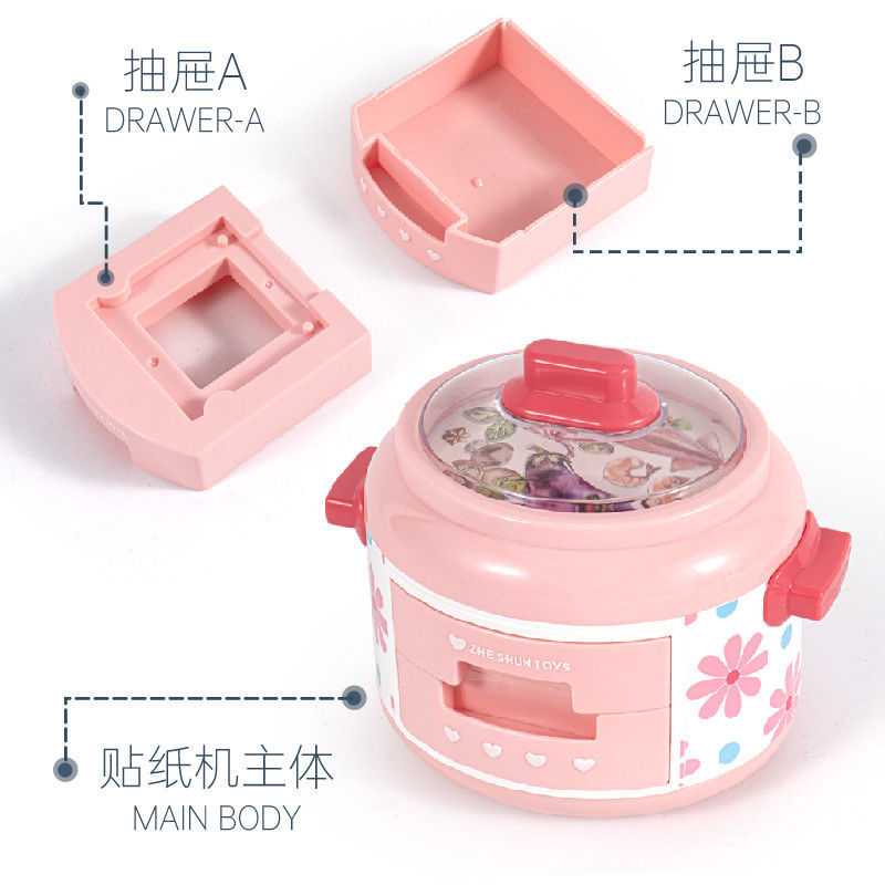 (2개) 손 계정 3D 스티커 기계 소녀 수제 DIY 창조적 인 3 차원 스티커 핸드백 생일 선물 장난감