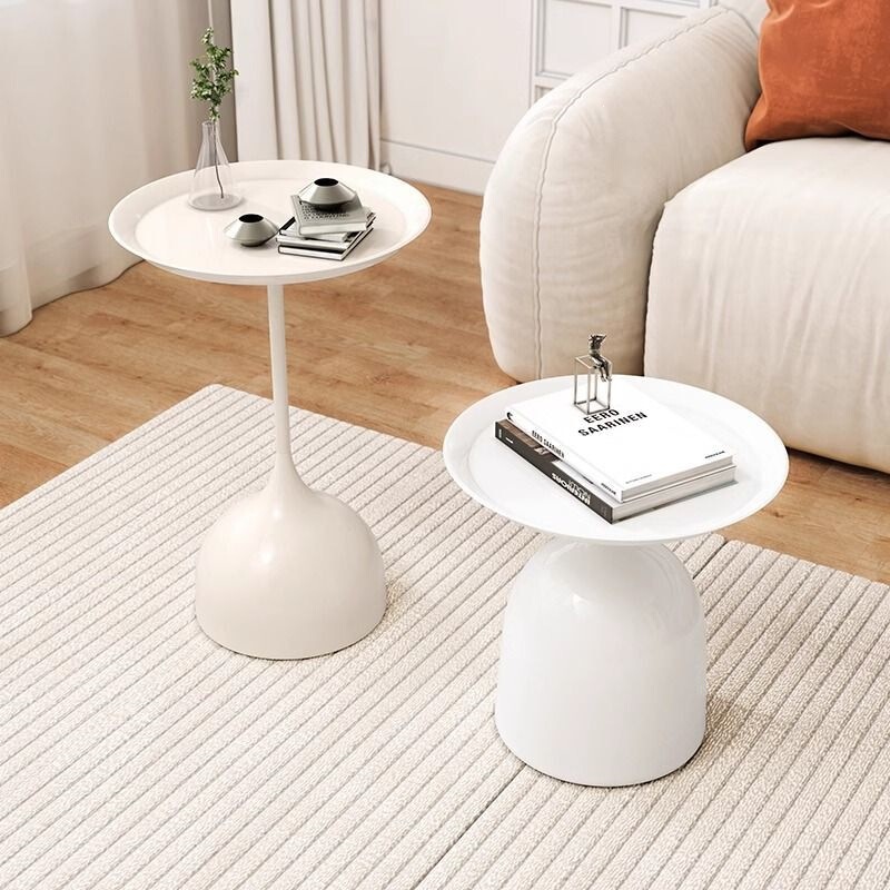 Nordic-style coffee table, small ins-style cream-colored side table, small coffee table for balcony, trendy and luxurious