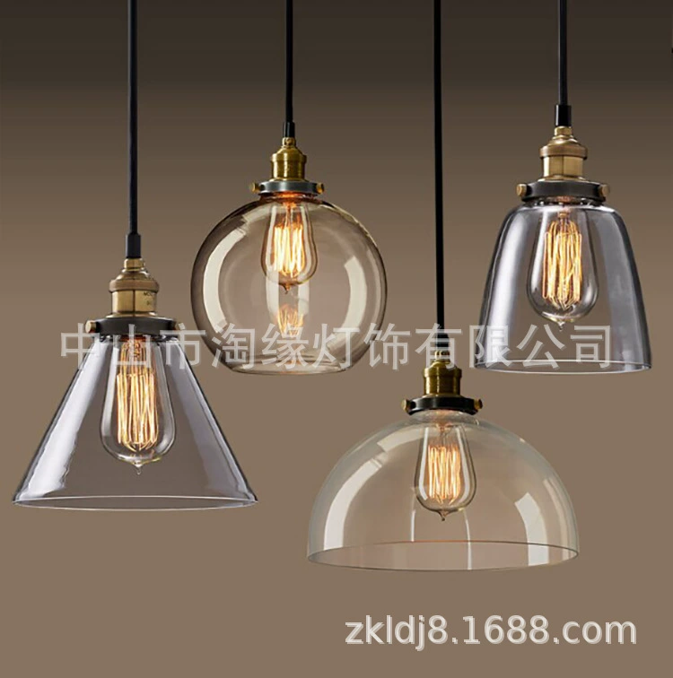 Glass Ceiling Lamp, американский стиль светильник из стеклянных колб для гостиной, легкий вес 1,5 кг
