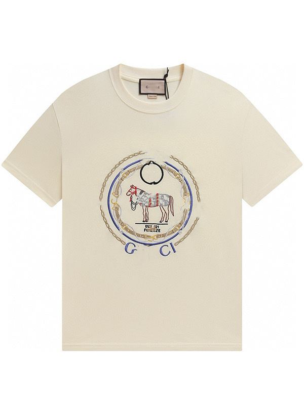 GU GU ハイバージョン クロスボーダー 25SS 新作 子犬 アニマル柄シリーズ プリント 半袖 Tシャツ カップル 万能|undefined