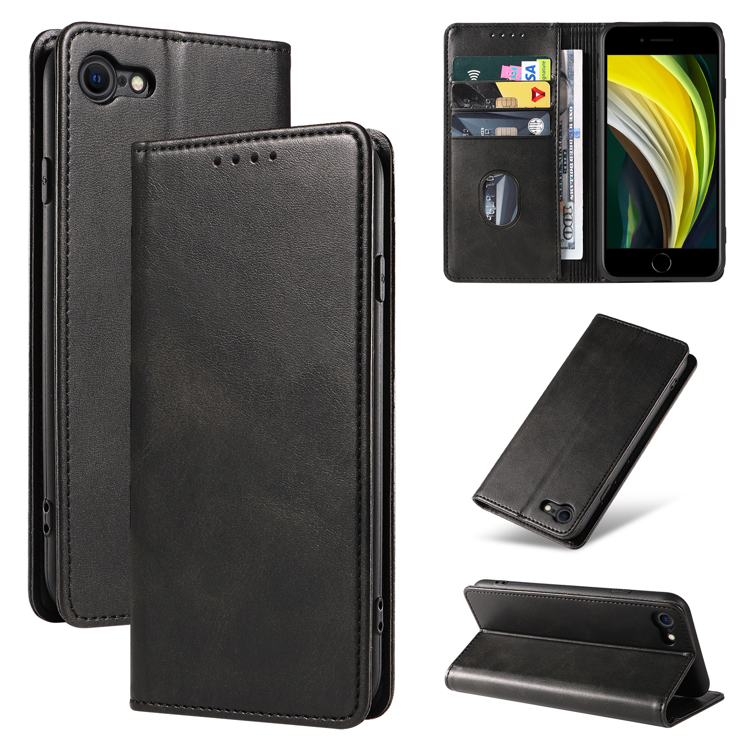 Suitable For IPhone 17 Case, 16 Pro Leather Flip Cover With Card Holder, Phone Case In Stock At The Factory_voghion.com