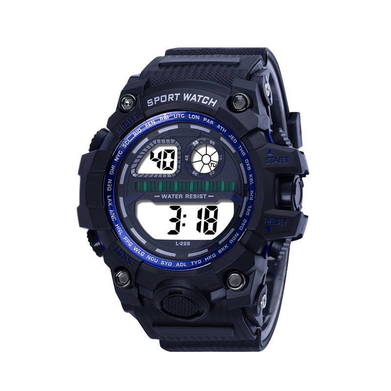 Gaof deportes estilo simple reloj al aire libre multi-funcional impermeable de los hombres de moda estudiante luminoso reloj de alarma al por mayor