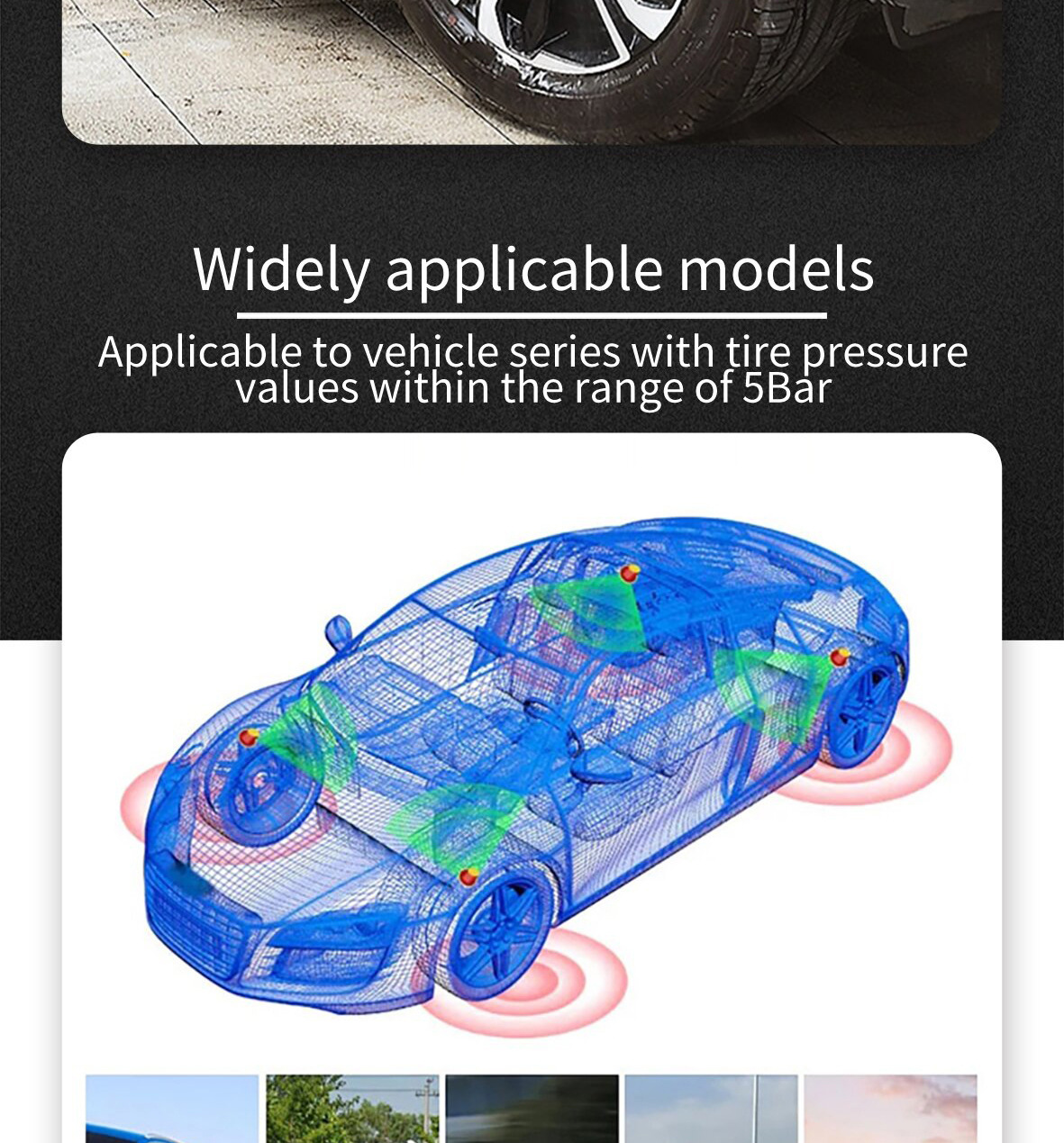 Tire Pressure Monitoring Tire Pressure Monitor Tpms Tire Pressure Detection Tire Pressure Detector Cross-Border E-Commerce