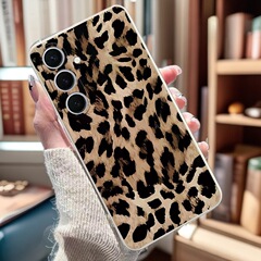 トレンディなブランドヒョウ柄サムスン A71 ファッション note20 携帯電話ケースサムスンギャラクシー S25 クロスボーダー A55