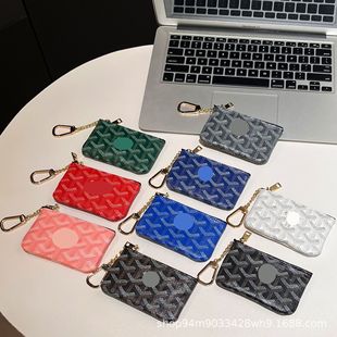Trendy Brand Goyard Wallet Printed Short Folding Card Bag Imitation Leather Card Holder Card Holder Coin Purse Men's and Women's Bag
