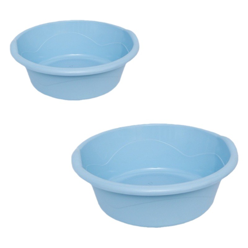 Factory wholesale binaural household washing basin plastic washbasin printing thickened binaural basin extra large washing basin