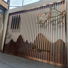 新中式酒店背景墙屏风