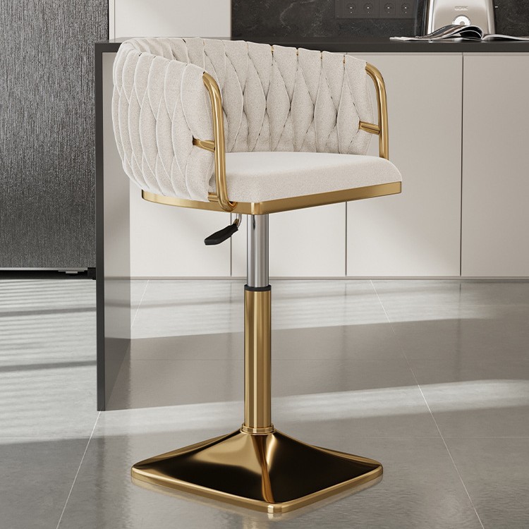 Silla de bar giratoria alta, silla de bar con envío gratuito, silla de bar de alta gama, delante, silla alta de moda, taburete de bar image 44