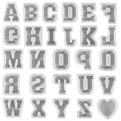 26文字のアルファベットのアロマキャンドルのシリカゲルの金型の滴ゴムdiyの単一の大きい大文字の樹脂の置物