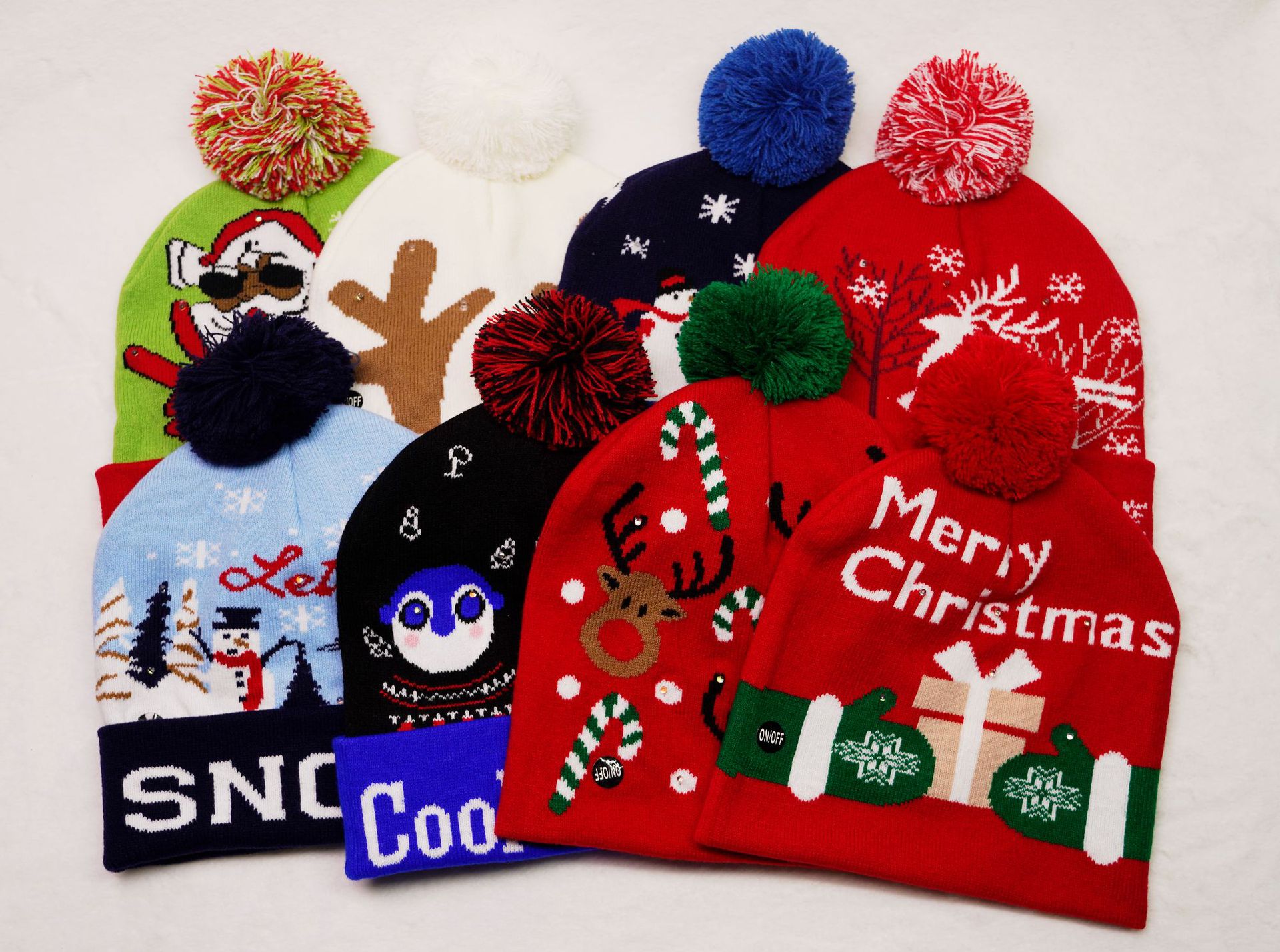 Unisex IG Style Santa Claus Snowman Elk Eaveless Wool Cap display picture 3