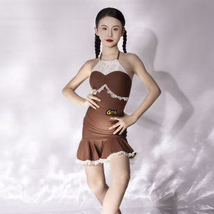 Gtydance2025 New Latin Dance Clothing Girls Summer Sling Classy Latin Practice Clothing L25074