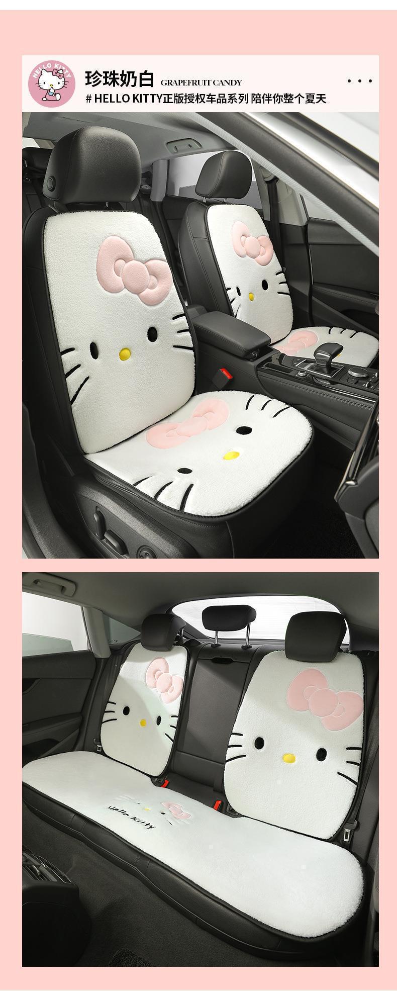 Kt Manufacturer Direct Supply Car Seat Cushion Winter Plush Cartoon Goddess Style Seat Cover Car Seat Cushion Single Piece Three-Piece Set