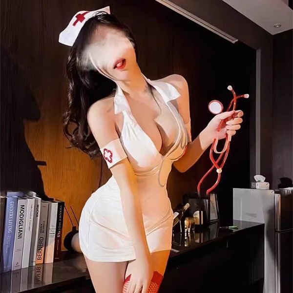 Sexy Lingerie Nurse Sexy Passion Midnight Charm Crotchless Uniform Temptation Shirt New Doctor Free Set