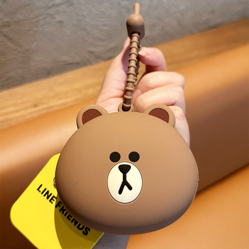 Genuine Frog Silicone Coin Purse Cute Mini Sally Chicken Key Bag Cartoon Fashion Headphone Storage Bag Couple